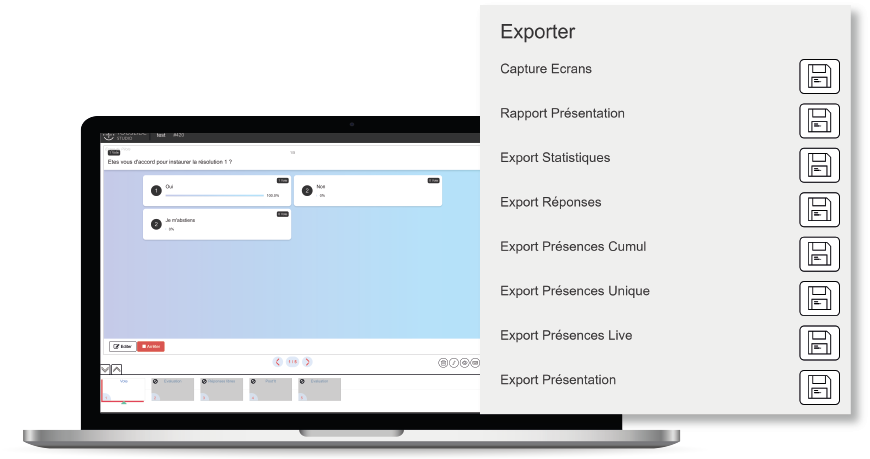 Exports and detailed reports