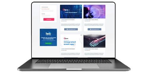 E-poster avec interface de contrôle