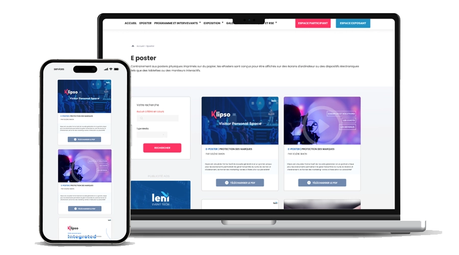 E-poster with control interface​