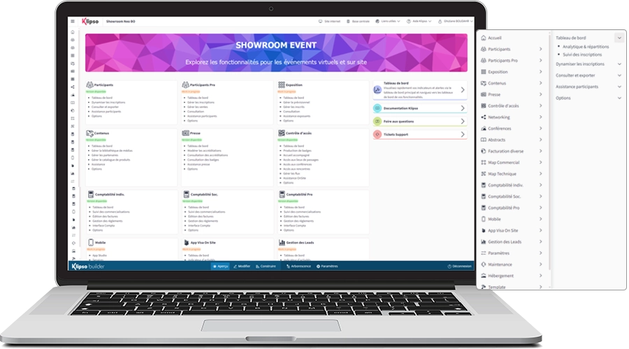 analytics pour l'organisateur